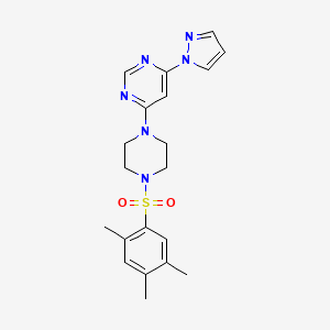 4-(1H-pyrazol-1-yl)-6-{4-[(2,4,5-trimethylphenyl)sulfonyl]-1-piperazinyl}pyrimidine