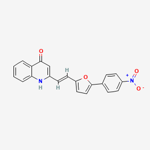 molecular formula C21H14N2O4 B5436191 2-{2-[5-(4-nitrophenyl)-2-furyl]vinyl}-4-quinolinol 