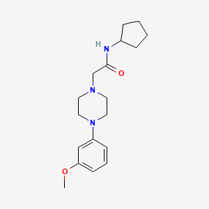 molecular formula C18H27N3O2 B5436195 N-cyclopentyl-2-[4-(3-methoxyphenyl)-1-piperazinyl]acetamide 