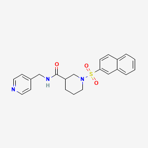 molecular formula C22H23N3O3S B5436222 1-(2-naphthylsulfonyl)-N-(4-pyridinylmethyl)-3-piperidinecarboxamide 