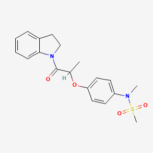 N-{4-[2-(2,3-dihydro-1H-indol-1-yl)-1-methyl-2-oxoethoxy]phenyl}-N-methylmethanesulfonamide