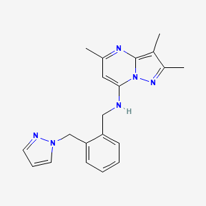 2,3,5-trimethyl-N-[2-(1H-pyrazol-1-ylmethyl)benzyl]pyrazolo[1,5-a]pyrimidin-7-amine