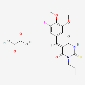 molecular formula C18H17IN2O8S B5436246 1-allyl-5-(3-iodo-4,5-dimethoxybenzylidene)-2-thioxodihydro-4,6(1H,5H)-pyrimidinedione oxalate 