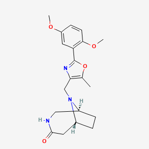 (1S*,6R*)-9-{[2-(2,5-dimethoxyphenyl)-5-methyl-1,3-oxazol-4-yl]methyl}-3,9-diazabicyclo[4.2.1]nonan-4-one