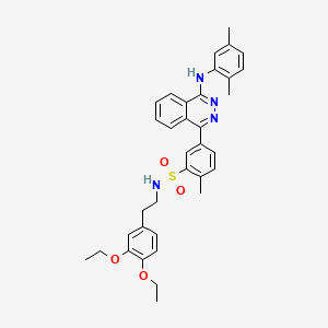 molecular formula C35H38N4O4S B5436289 N-[2-(3,4-diethoxyphenyl)ethyl]-5-{4-[(2,5-dimethylphenyl)amino]phthalazin-1-yl}-2-methylbenzenesulfonamide 