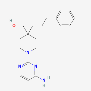 molecular formula C19H26N4O B5436307 [1-(4-aminopyrimidin-2-yl)-4-(3-phenylpropyl)piperidin-4-yl]methanol 