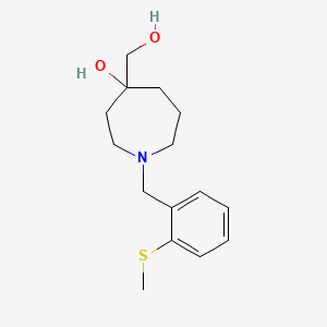 molecular formula C15H23NO2S B5436313 4-(hydroxymethyl)-1-[2-(methylthio)benzyl]-4-azepanol 