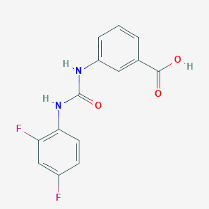 molecular formula C14H10F2N2O3 B5436327 3-({[(2,4-difluorophenyl)amino]carbonyl}amino)benzoic acid 