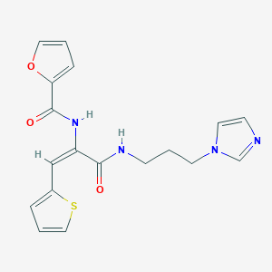 N-[1-({[3-(1H-imidazol-1-yl)propyl]amino}carbonyl)-2-(2-thienyl)vinyl]-2-furamide