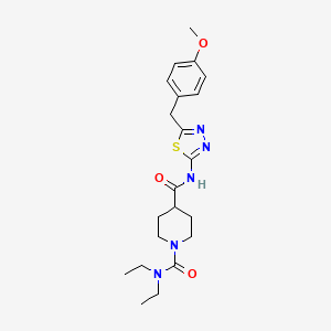 molecular formula C21H29N5O3S B5436355 N~1~,N~1~-diethyl-N~4~-[5-(4-methoxybenzyl)-1,3,4-thiadiazol-2-yl]-1,4-piperidinedicarboxamide 