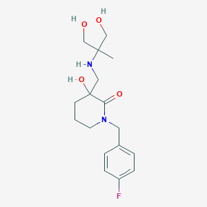 molecular formula C17H25FN2O4 B5436362 1-(4-fluorobenzyl)-3-hydroxy-3-({[2-hydroxy-1-(hydroxymethyl)-1-methylethyl]amino}methyl)piperidin-2-one 