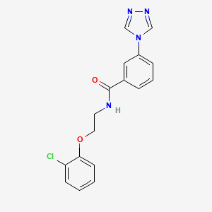 molecular formula C17H15ClN4O2 B5436366 N-[2-(2-chlorophenoxy)ethyl]-3-(4H-1,2,4-triazol-4-yl)benzamide 