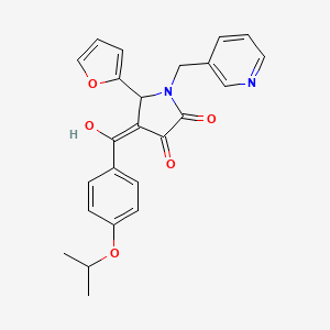 molecular formula C24H22N2O5 B5436370 5-(2-furyl)-3-hydroxy-4-(4-isopropoxybenzoyl)-1-(3-pyridinylmethyl)-1,5-dihydro-2H-pyrrol-2-one 