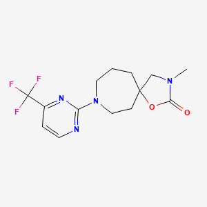 3-methyl-8-[4-(trifluoromethyl)-2-pyrimidinyl]-1-oxa-3,8-diazaspiro[4.6]undecan-2-one