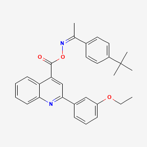 molecular formula C30H30N2O3 B5436412 1-(4-tert-butylphenyl)ethanone O-{[2-(3-ethoxyphenyl)-4-quinolinyl]carbonyl}oxime 