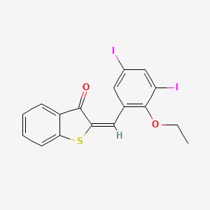 molecular formula C17H12I2O2S B5436448 2-(2-ethoxy-3,5-diiodobenzylidene)-1-benzothiophen-3(2H)-one 