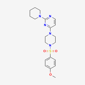 4-{4-[(4-methoxyphenyl)sulfonyl]-1-piperazinyl}-2-(1-piperidinyl)pyrimidine