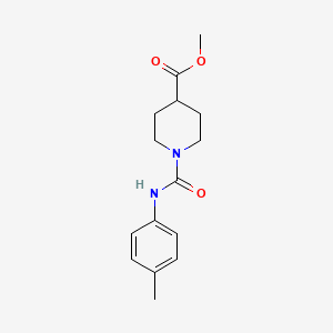 molecular formula C15H20N2O3 B5436455 methyl 1-{[(4-methylphenyl)amino]carbonyl}-4-piperidinecarboxylate 