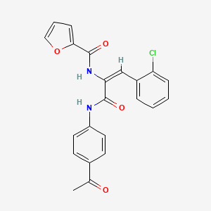 N-[(E)-3-(4-acetylanilino)-1-(2-chlorophenyl)-3-oxoprop-1-en-2-yl]furan-2-carboxamide