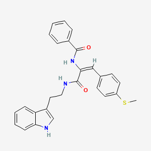 N-{1-({[2-(1H-indol-3-yl)ethyl]amino}carbonyl)-2-[4-(methylthio)phenyl]vinyl}benzamide