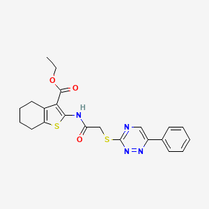 ethyl 2-({[(6-phenyl-1,2,4-triazin-3-yl)thio]acetyl}amino)-4,5,6,7-tetrahydro-1-benzothiophene-3-carboxylate