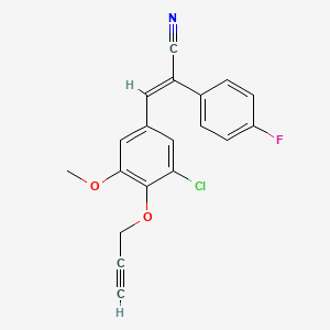 molecular formula C19H13ClFNO2 B5436550 3-[3-chloro-5-methoxy-4-(2-propyn-1-yloxy)phenyl]-2-(4-fluorophenyl)acrylonitrile 