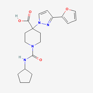 1-[(cyclopentylamino)carbonyl]-4-[3-(2-furyl)-1H-pyrazol-1-yl]piperidine-4-carboxylic acid