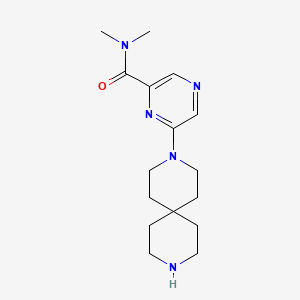 6-(3,9-diazaspiro[5.5]undec-3-yl)-N,N-dimethyl-2-pyrazinecarboxamide hydrochloride