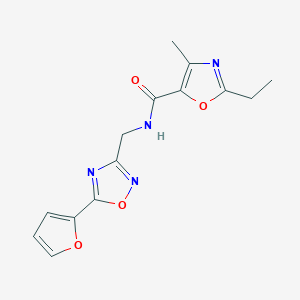 2-ethyl-N-{[5-(2-furyl)-1,2,4-oxadiazol-3-yl]methyl}-4-methyl-1,3-oxazole-5-carboxamide