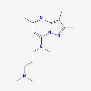 molecular formula C15H25N5 B5436573 N,N,N'-trimethyl-N'-(2,3,5-trimethylpyrazolo[1,5-a]pyrimidin-7-yl)-1,3-propanediamine 