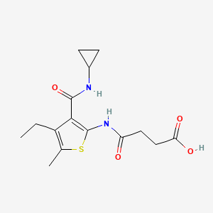 4-({3-[(cyclopropylamino)carbonyl]-4-ethyl-5-methyl-2-thienyl}amino)-4-oxobutanoic acid