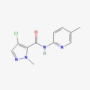 molecular formula C11H11ClN4O B5436609 4-chloro-1-methyl-N-(5-methyl-2-pyridinyl)-1H-pyrazole-5-carboxamide 