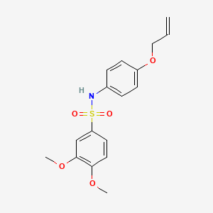 molecular formula C17H19NO5S B5436651 N-[4-(allyloxy)phenyl]-3,4-dimethoxybenzenesulfonamide 