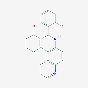 8-(2-fluorophenyl)-8,10,11,12-tetrahydrobenzo[a]-4,7-phenanthrolin-9(7H)-one