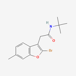 molecular formula C15H18BrNO2 B5436703 2-(2-bromo-6-methyl-1-benzofuran-3-yl)-N-(tert-butyl)acetamide 