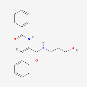 N-(1-{[(3-hydroxypropyl)amino]carbonyl}-2-phenylvinyl)benzamide