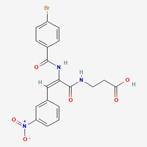 N-[2-[(4-bromobenzoyl)amino]-3-(3-nitrophenyl)acryloyl]-beta-alanine