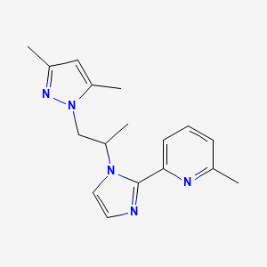 2-{1-[2-(3,5-dimethyl-1H-pyrazol-1-yl)-1-methylethyl]-1H-imidazol-2-yl}-6-methylpyridine