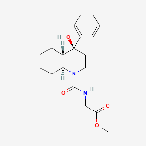 molecular formula C19H26N2O4 B5436806 methyl N-{[(4S*,4aS*,8aS*)-4-hydroxy-4-phenyloctahydro-1(2H)-quinolinyl]carbonyl}glycinate 