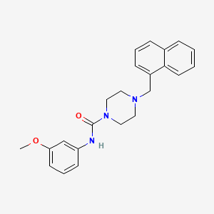 molecular formula C23H25N3O2 B5436846 N-(3-methoxyphenyl)-4-(1-naphthylmethyl)-1-piperazinecarboxamide 