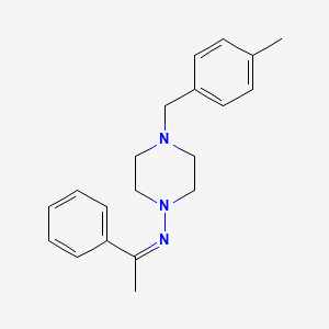 molecular formula C20H25N3 B5436859 4-(4-methylbenzyl)-N-(1-phenylethylidene)-1-piperazinamine 