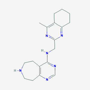 molecular formula C18H24N6 B5436869 N-[(4-methyl-5,6,7,8-tetrahydro-2-quinazolinyl)methyl]-6,7,8,9-tetrahydro-5H-pyrimido[4,5-d]azepin-4-amine dihydrochloride 