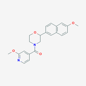 molecular formula C22H22N2O4 B5436872 4-(2-methoxyisonicotinoyl)-2-(6-methoxy-2-naphthyl)morpholine 