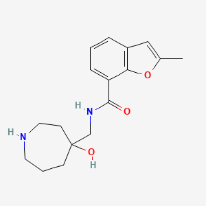 N-[(4-hydroxy-4-azepanyl)methyl]-2-methyl-1-benzofuran-7-carboxamide