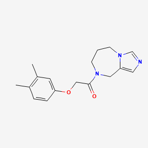 molecular formula C17H21N3O2 B5436893 8-[(3,4-dimethylphenoxy)acetyl]-6,7,8,9-tetrahydro-5H-imidazo[1,5-a][1,4]diazepine 