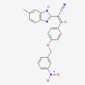 2-(5-methyl-1H-benzimidazol-2-yl)-3-{4-[(3-nitrobenzyl)oxy]phenyl}acrylonitrile