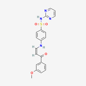 4-{[3-(3-methoxyphenyl)-3-oxo-1-propen-1-yl]amino}-N-2-pyrimidinylbenzenesulfonamide