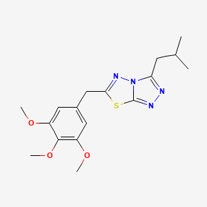 3-isobutyl-6-(3,4,5-trimethoxybenzyl)[1,2,4]triazolo[3,4-b][1,3,4]thiadiazole