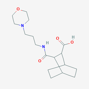 molecular formula C17H28N2O4 B5436952 3-({[3-(4-morpholinyl)propyl]amino}carbonyl)bicyclo[2.2.2]octane-2-carboxylic acid 