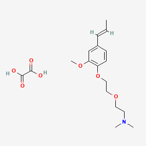 molecular formula C18H27NO7 B5436971 (2-{2-[2-methoxy-4-(1-propen-1-yl)phenoxy]ethoxy}ethyl)dimethylamine oxalate 